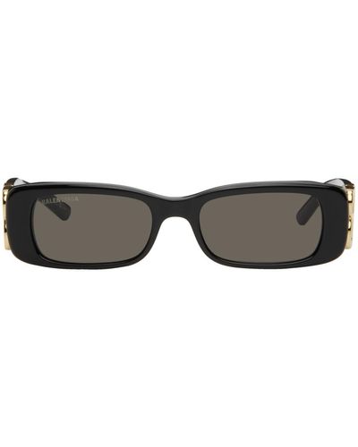 Balenciaga Black Dynasty Rectangle Sunglasses