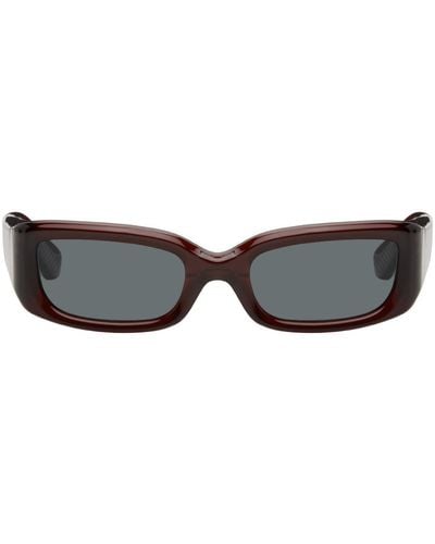 Second/Layer Burgundy 'the Rev' Sunglasses - Black