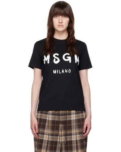 MSGM Printed T-shirt - Black