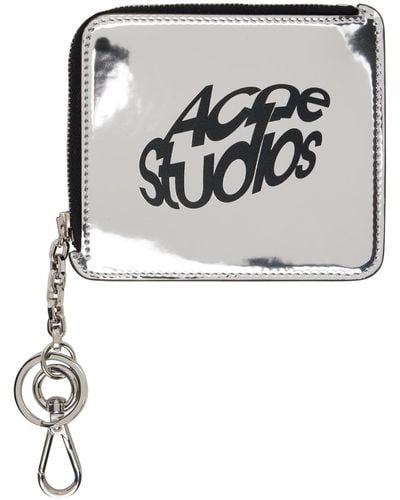 Acne Studios Silver Faux-leather Wallet - Grey