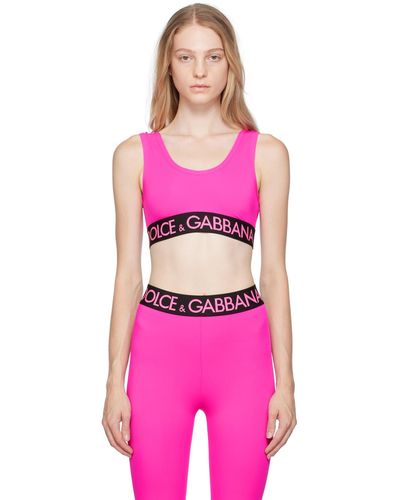 Dolce & Gabbana Soutien-gorge rose à encolure arrondie