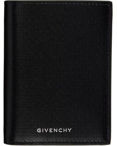 Givenchy Portefeuille noir en cuir à motif à logo 4g