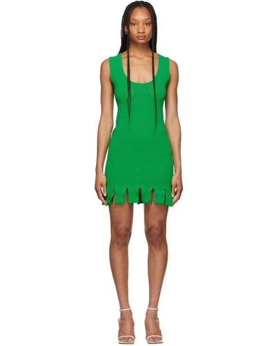 Bottega Veneta Green Rib Knit Dress