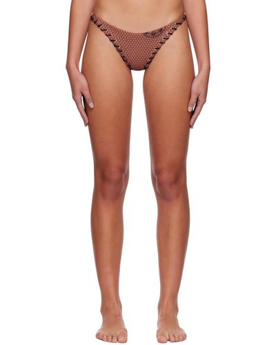 Miaou Culotte de bikini rio brune - Multicolore