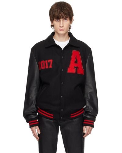 1017 ALYX 9SM Black Varsity Bomber Jacket