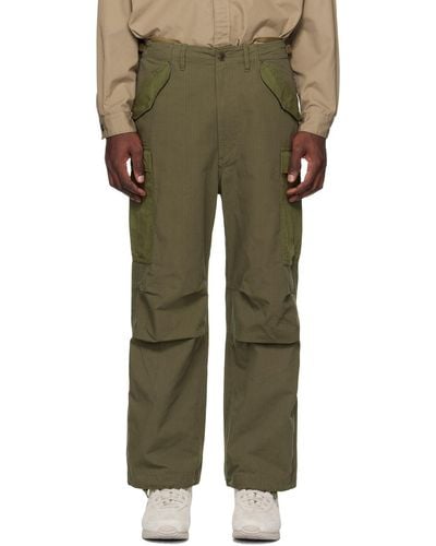 Nanamica Wide Cargo Trousers - Green