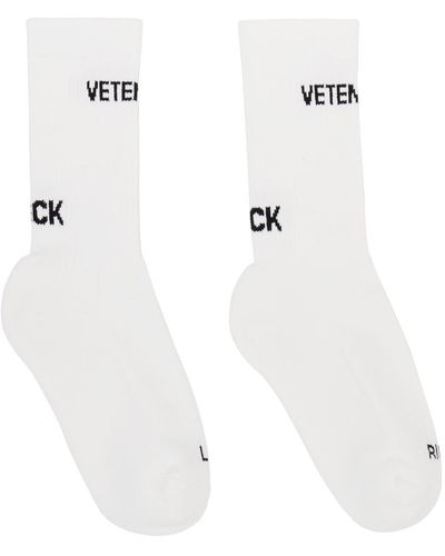 Vetements Logo Socks - White