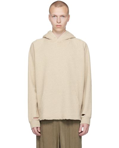 Our Legacy Beige Slash Hoodie - Natural