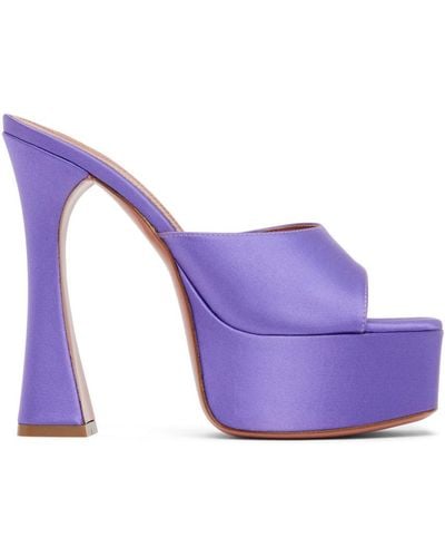 AMINA MUADDI Purple Dalida Heeled Sandals