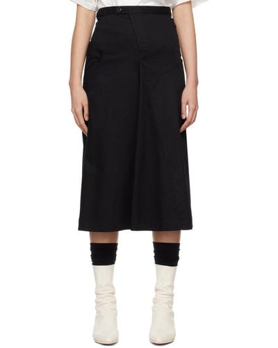 Y's Yohji Yamamoto Flare Midi Skirt - Black