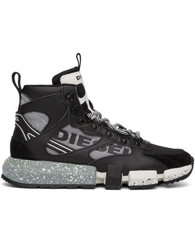 DIESEL Black & Gray S-padola Mid Trek Sneakers