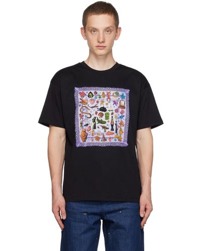 Sky High Farm Mundo Pañuelo Collage Tシャツ - ブラック