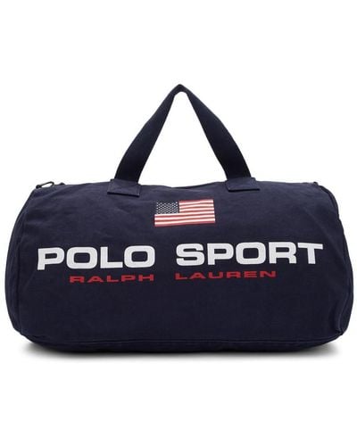 Polo Ralph Lauren Navy Canvas Polo Sport Duffle Bag - Blue