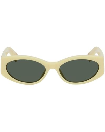 Jacquemus Yellow 'les Lunettes Ovalo' Sunglasses - Green