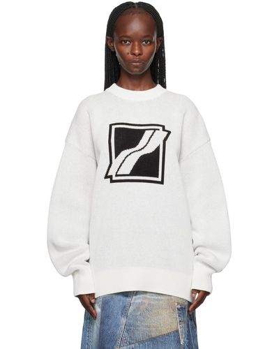 we11done Crewneck Jumper - White