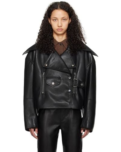 Nanushka Ado Leather Jacket - Black