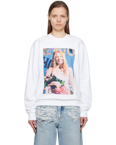 JW Anderson Pull molletonné blanc - carrie