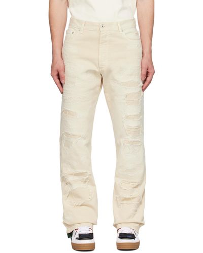 Heron Preston Off-white Regular 5-pockets Jeans - Natural