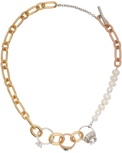 Marni Gold Ring Charm Chain Necklace - Metallic