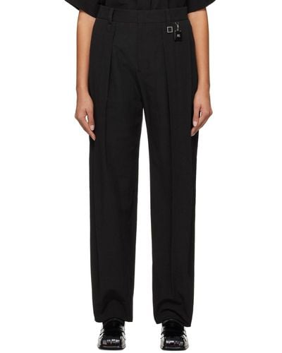 WOOYOUNGMI Black Pleated Trousers