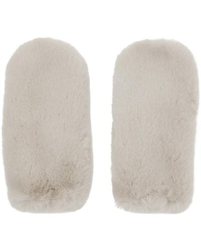 Stand Studio Off-white Charlie Faux-fur Mittens