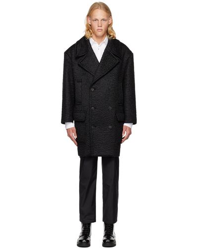 Valentino Double-breasted Coat - Black