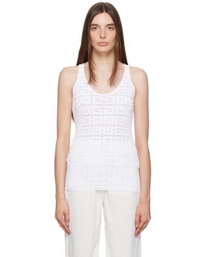 Givenchy White 4g Tank Top - Black