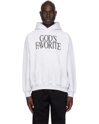 PRAYING Ssense Exclusive 'god's Favorite' Hoodie - White