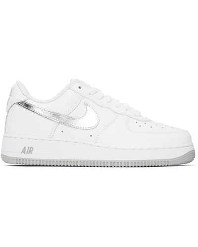 Nike White 'color Of The Month' Air Force 1 Low Sneakers - Black