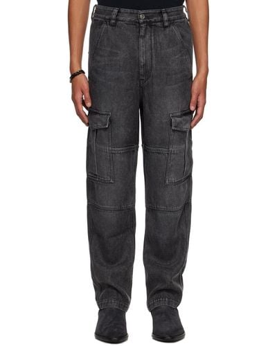 Isabel Marant Grey Terence Cargo Trousers - Black