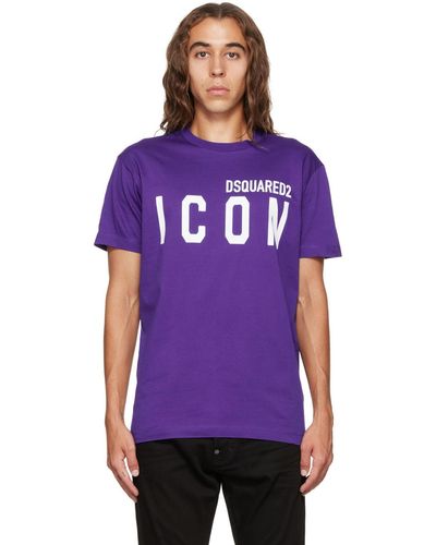 DSquared² Purple Icon Cool T-shirt