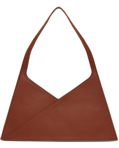 MM6 by Maison Martin Margiela Red Triangle 6 Bag - Brown