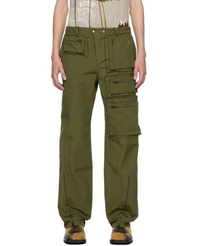 ANDERSSON BELL Zip Pockets Cargo Trousers - Green