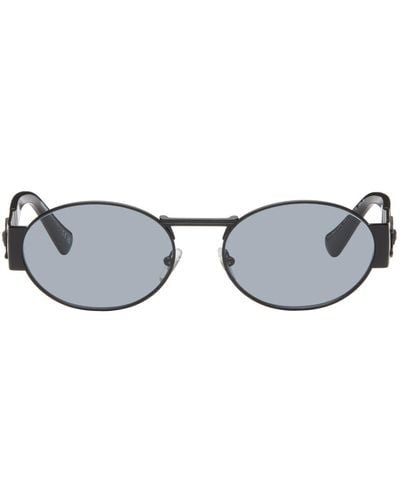 Versace Medusa Deco Oval Sunglasses - Black