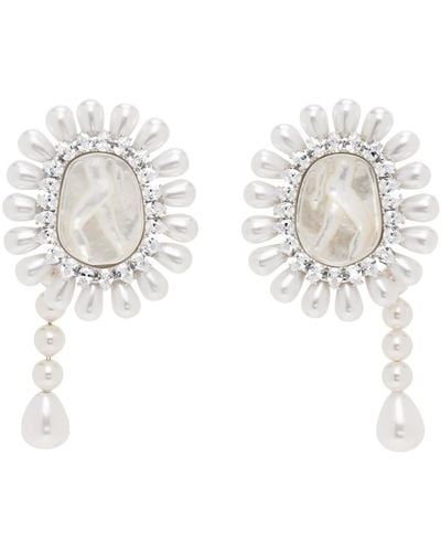 ShuShu/Tong Maiden Pearl Tassel Earrings - White