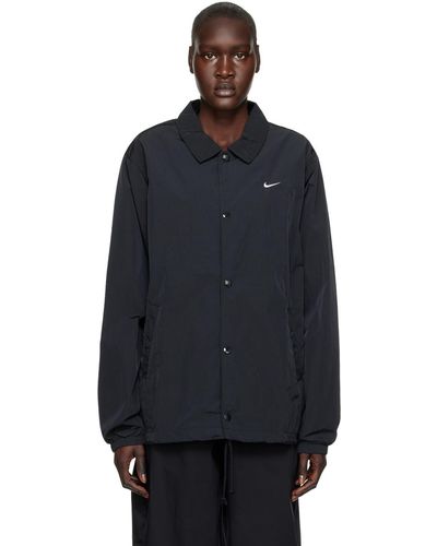 Nike Black Sportswear Authentics Coaches Jacket - Blue