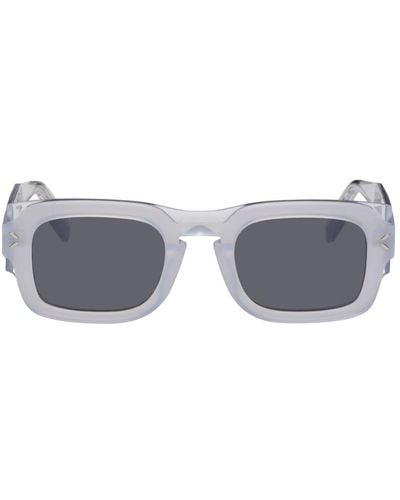 McQ Mcq White Rectangular Sunglasses - Black