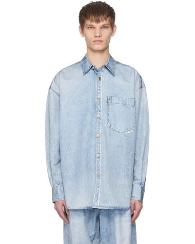 Alexander Wang Blue Printed Shirt