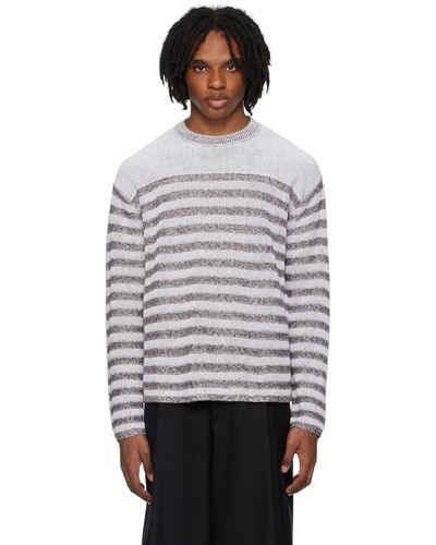Ferragamo Striped Sweater - Grey