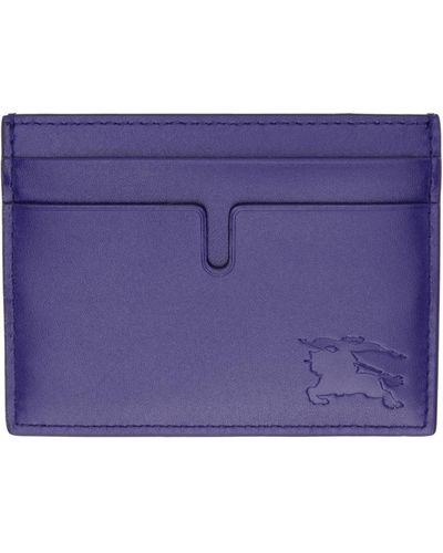 Burberry Blue Ekd Card Holder - Purple