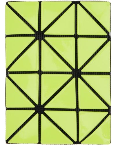 Bao Bao Issey Miyake Yellow & Pink Bifold Card Holder - Green