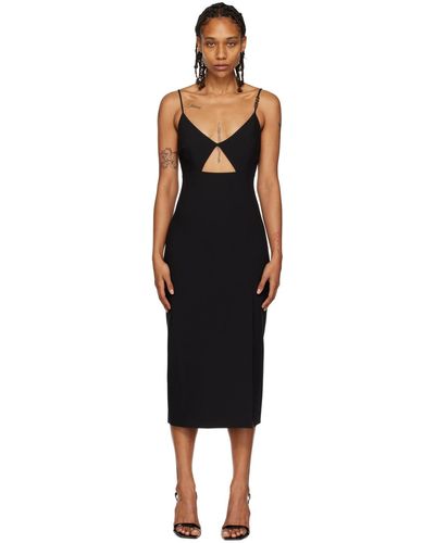 HUGO Black Cutout Midi Dress