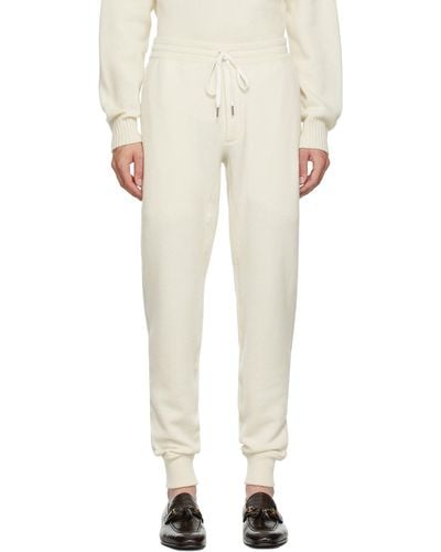 Tom Ford Off- Knit Lounge Trousers - Natural