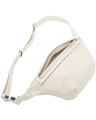 Gucci GG Embossed Belt Bag - White
