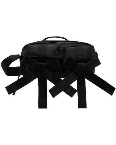 Simone Rocha Black Beaded Classic Bow Crossbody Bag