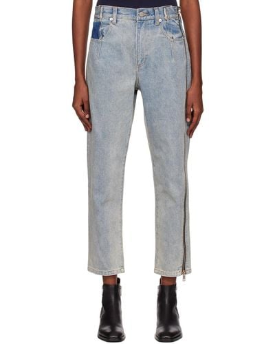 3.1 Phillip Lim Blue Zip-detail Jeans