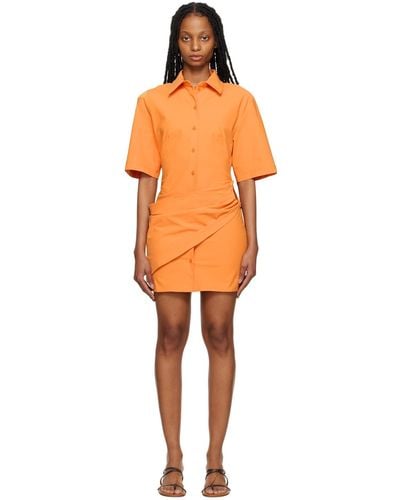 Jacquemus Le Raphiaコレクション La Robe Camisa ミニドレス - オレンジ