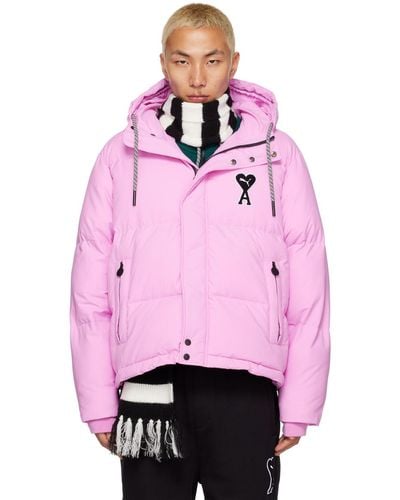 Ami Paris Pink Puma Edition Puffer Jacket