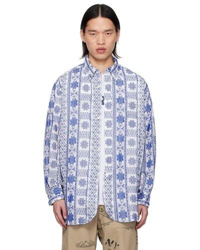 Engineered Garments Embroidered Shirt - Blue