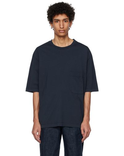 Lemaire Navy Boxy T-shirt - Blue